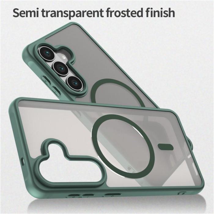 WANLONFENG - WANLONFENG Mobilskal för Samsung Galaxy S26 Magnetiskt PC + TPU - Grön