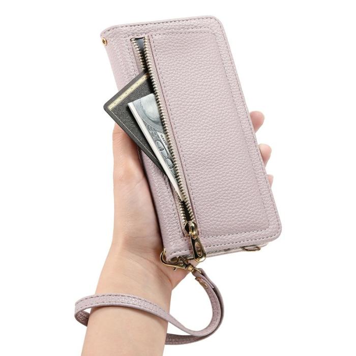 ESEBLE - ESEBLE Mobilfodral för Samsung Galaxy S26 Plus Konstläder med spegel - Ljuslila
