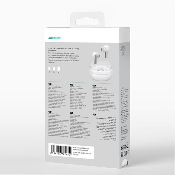 Joyroom - Joyroom TWS Trådlösa In-Ear Hörlurar Jbuds - Vit