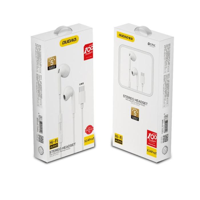 Dudao - Dudao In-Ear Hörlurar med USB Typ-C Kontakt - Vit