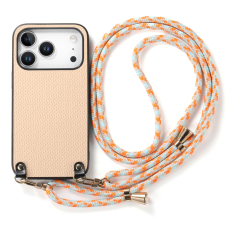 A-One Brand - iPhone 17 Pro Mobilskal Med Axelrem Snodd Carbon Fiber - Khaki