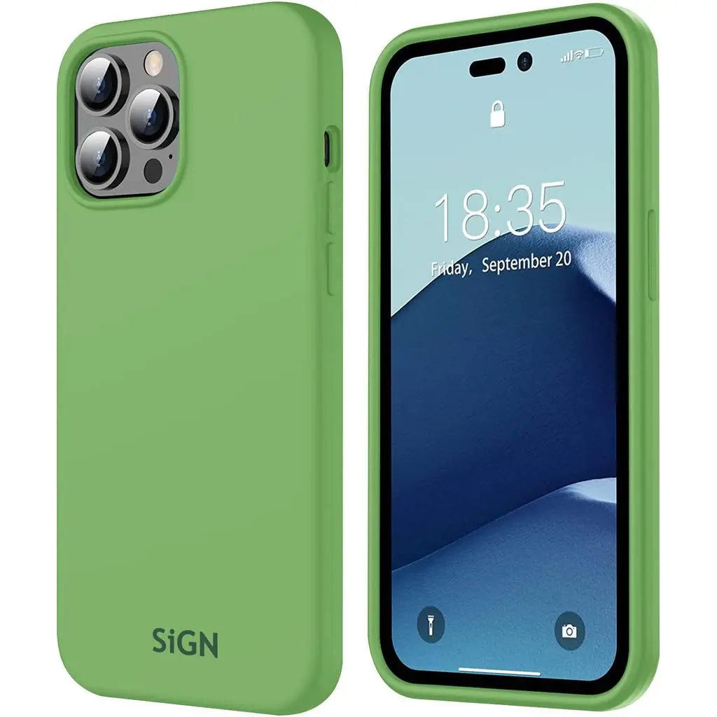 SiGN iPhone 14 Pro Max Skal Liquid Silicone - Jade grön | 2353 | AlltMobil