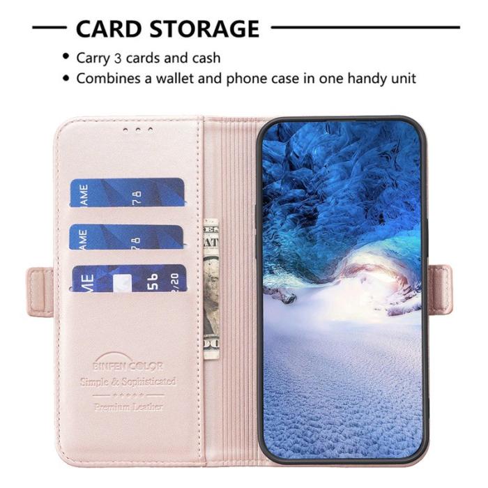 BINFEN COLOR - BINFEN Samsung Galaxy S26 Plus Plånboksfodral Konstläder Flip Folio - Rosa