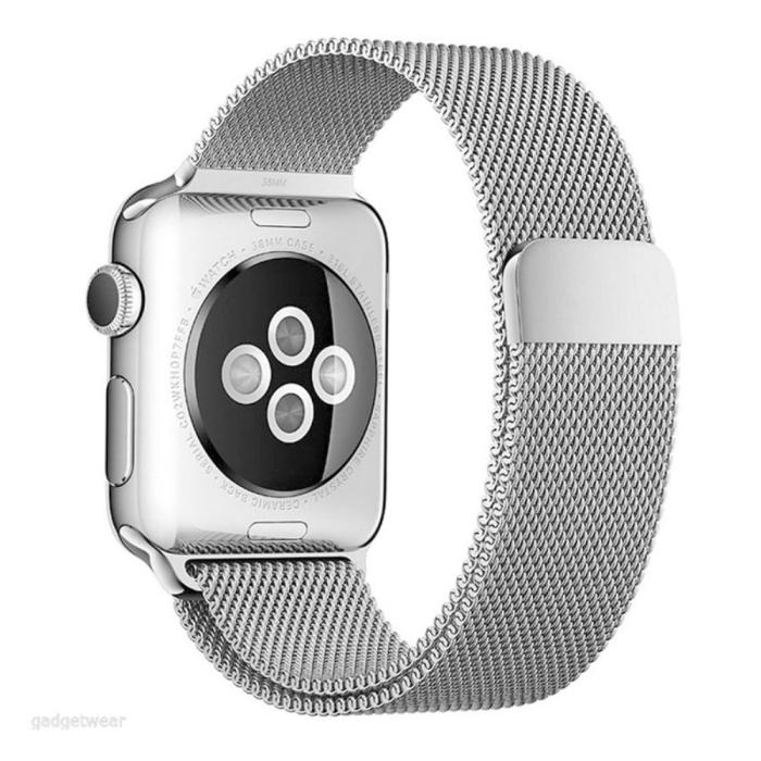 UTGATT1 - Metallarmband kompatibelt med Apple Watch 4/5/6/7/SE 42/44mm Silver