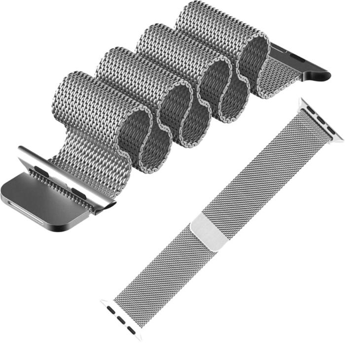 UTGATT1 - Metallarmband kompatibelt med Apple Watch 4/5/6/7/SE 42/44mm Silver