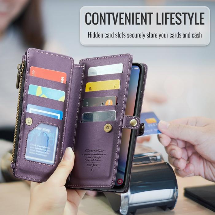 Caseme - CASEME Plånboksfodral Konstläder för Samsung Galaxy A34 5G - Lila