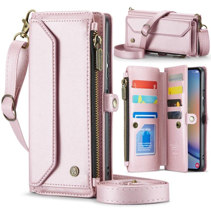 Caseme - CASEME Plånboksfodral Konstläder för Samsung Galaxy A34 5G - Rosa