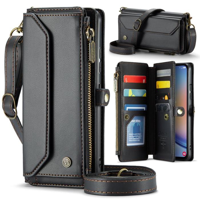 Caseme - CASEME Plånboksfodral Konstläder för Samsung Galaxy A34 5G - Svart
