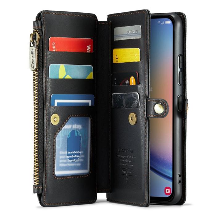 Caseme - CASEME Plånboksfodral Konstläder för Samsung Galaxy A34 5G - Svart