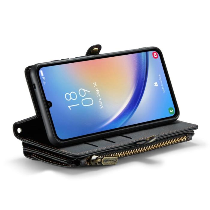 Caseme - CASEME Plånboksfodral Konstläder för Samsung Galaxy A34 5G - Svart