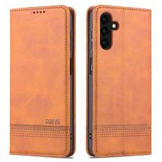 AZNS - AZNS Samsung Galaxy A13 Pl&aring;nboksfodral i Konstl&auml;der - Brun