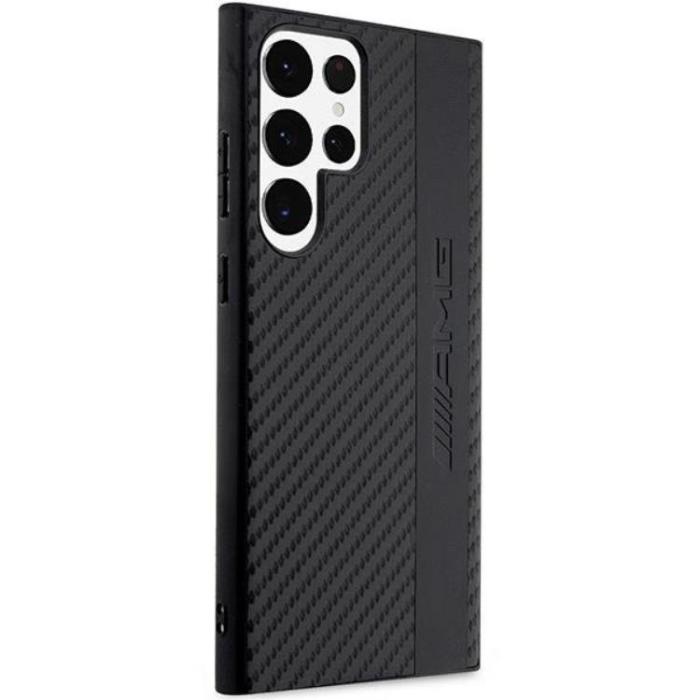 Mercedes - AMG Galaxy S23 Ultra Skal Carbon Stripe & Embossed - Svart