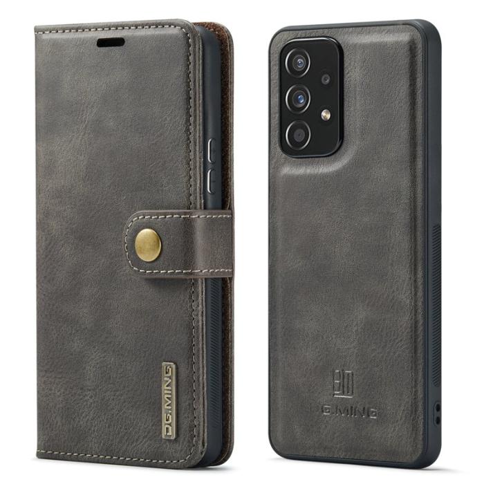 DG.MING - DG.MING Galaxy A53 5G Plånboksfodral i Äkta läder - Grå