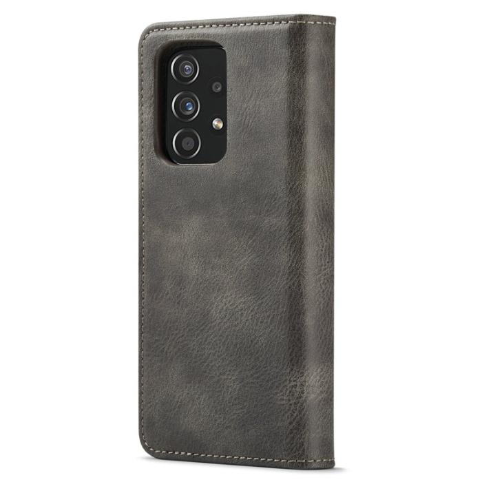 DG.MING - DG.MING Galaxy A53 5G Plånboksfodral i Äkta läder - Grå