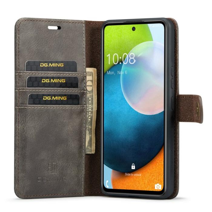 DG.MING - DG.MING Galaxy A53 5G Plånboksfodral i Äkta läder - Grå