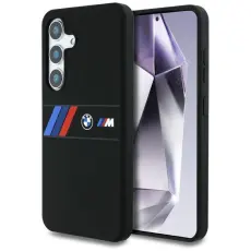 BMW - BMW Galaxy S25 Mobilskal MagSafe Middle Tricolor Stripes - Svart