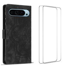 WANLONFENG - WANLONFENG Google Pixel 10 Pro XL Plånboksfodral Med 2 härdat glas