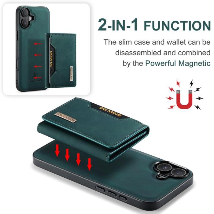 DG.MING - DG.MING M2 Series Mobilskal till iPhone 17 PU + PC + TPU - Grön