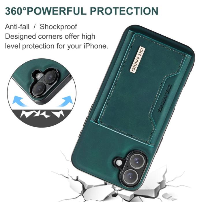 DG.MING - DG.MING M2 Series Mobilskal till iPhone 17 PU + PC + TPU - Grön