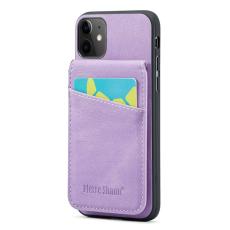 FIERRE SHANN - FIERRE SHANN iPhone 11 Kickstand Fodral KonstL&auml;der - Lila