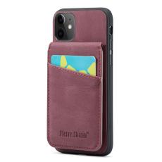 FIERRE SHANN - FIERRE SHANN iPhone 11 Kickstand Fodral KonstL&auml;der - R&ouml;d