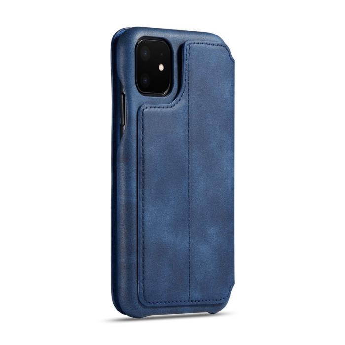 LC.imeeke - LC.IMEEKE Mobilskal till iPhone 11 Retro Stil Äkta Läder - Blå