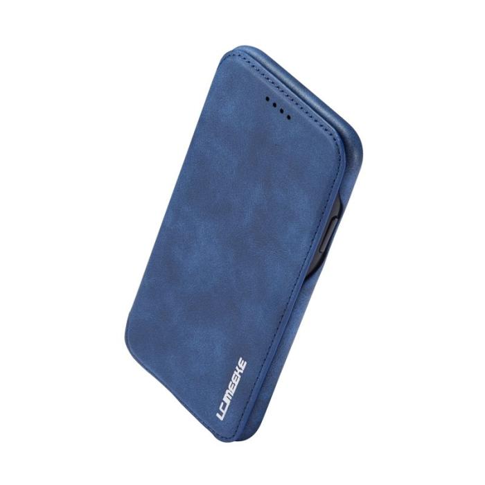 LC.imeeke - LC.IMEEKE Mobilskal till iPhone 11 Retro Stil Äkta Läder - Blå