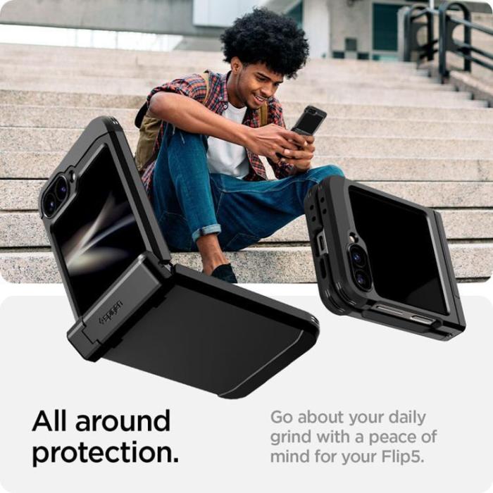 UTGATT - Spigen Galaxy Z Flip 6 Mobilskal Tough Armor Pro - Svart