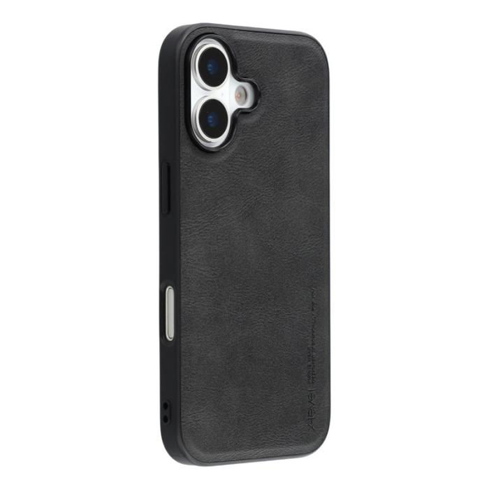 X-Level - X-LEVEL Bojue-3 Mobilskal till iPhone 17 Läderbelagd PC+TPU Svart