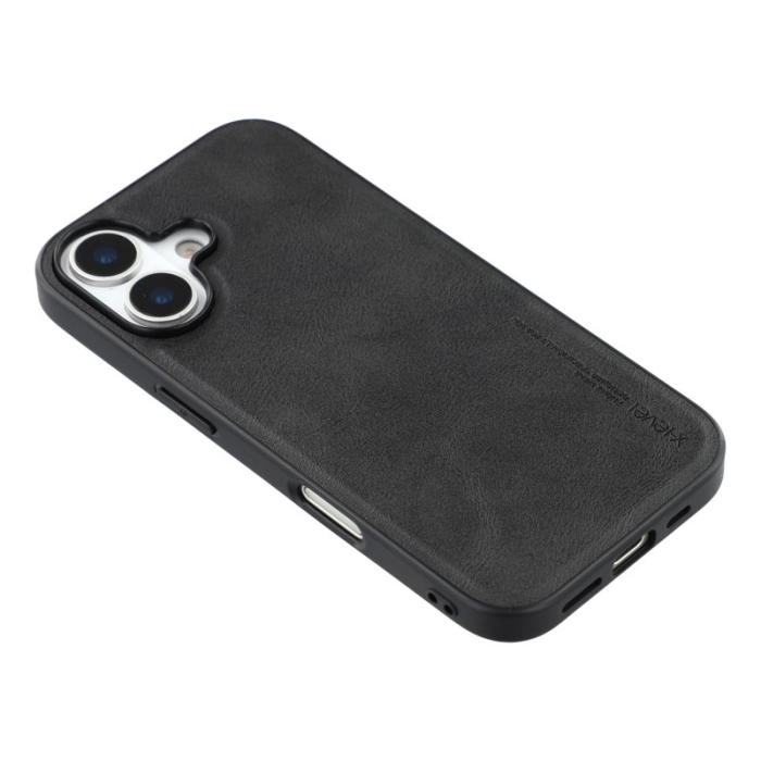 X-Level - X-LEVEL Bojue-3 Mobilskal till iPhone 17 Läderbelagd PC+TPU Svart