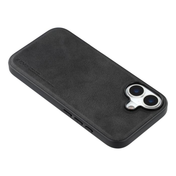 X-Level - X-LEVEL Bojue-3 Mobilskal till iPhone 17 Läderbelagd PC+TPU Svart