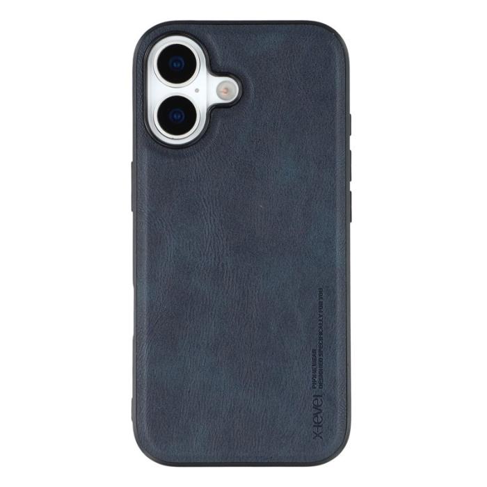 X-Level - X-LEVEL Bojue-3 Mobilskal till iPhone 17 Läderbelagt PC+TPU Blå