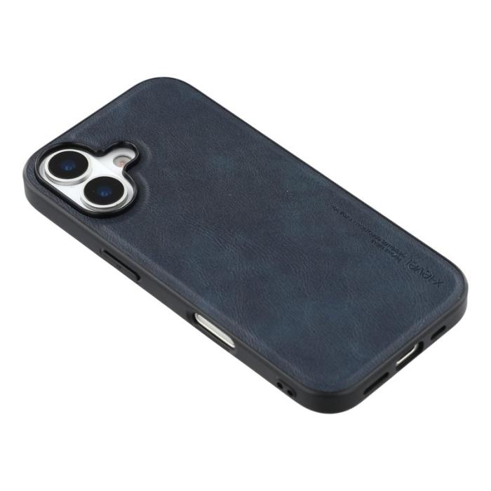X-Level - X-LEVEL Bojue-3 Mobilskal till iPhone 17 Läderbelagt PC+TPU Blå