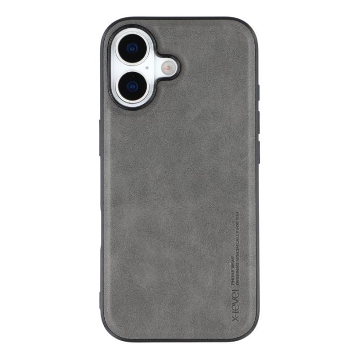 X-Level - X-LEVEL Bojue-3 Mobilskal till iPhone 17 Läderbelagt PC+TPU Grå