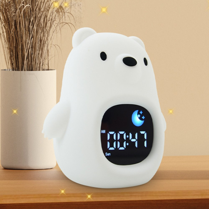 OEM - Väckarklocka med Nattlampa White Bear Tappkontroll JL-821