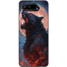 iSecrets - Genomskinligt Skal kompatibel med Asus ROG Phone 5 med Ylande varg