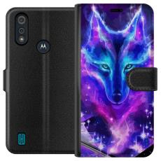 iSecrets - Plånboksfodral till Motorola Moto E6i med Neon Varg