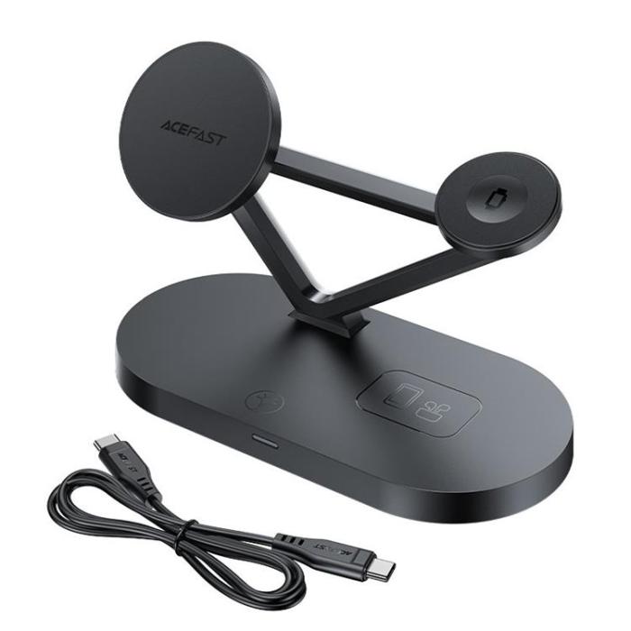Acefast - Acefast 3-in-1 Trådlös Laddare MagSafe Qi 15W iPhone Watch Apple AirPods - Svart