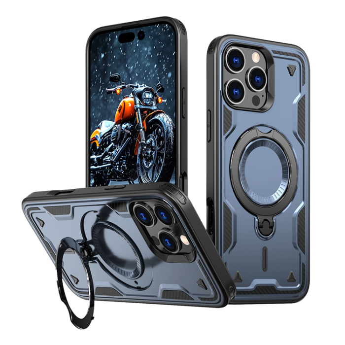 OEM - iPhone 16 Pro Mobilskal MagSafe Hybrid Armor Trendy - Blå