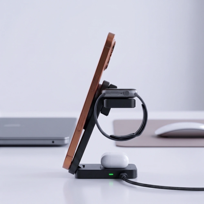 Tech-Protect - Tech-Protect Qi2.2 MagSafe Trådlös Laddare För iPhone/Apple Watch/AirPods