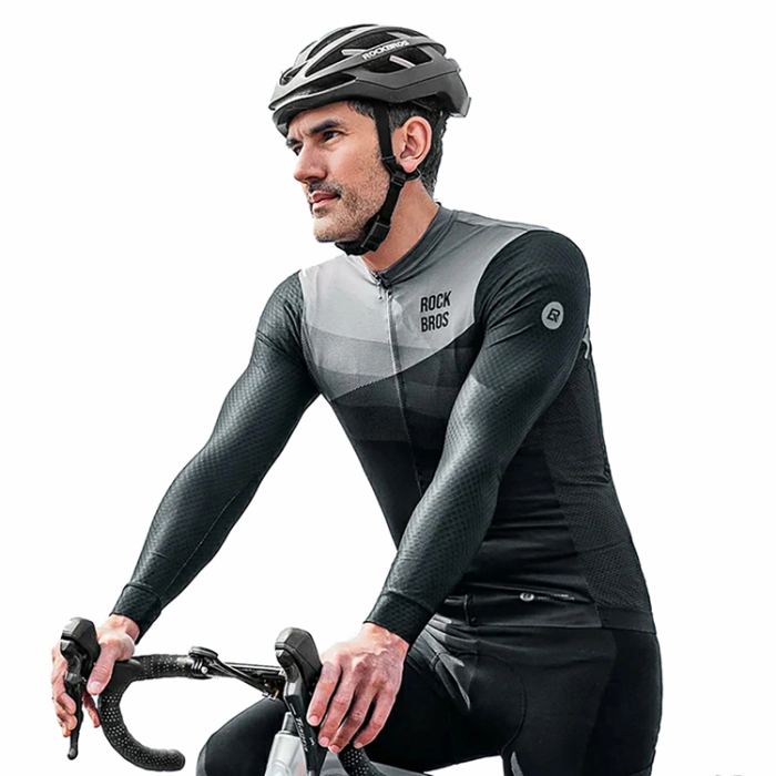 Rockbros - Rockbros Cykeltröja Långärmad Vår/Sommar XL - Svart