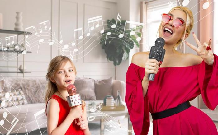Forever - Forever Bluetooth-Mikrofon med Högtalare BMS-300 Lite - Rose Guld