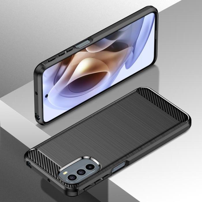 UTGATT5 - Motorola Moto G41/G13 Skal Carbon Flexible - Svart