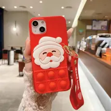 OEM - Santa Claus Silicone Skal iPhone X / XS - R&ouml;d