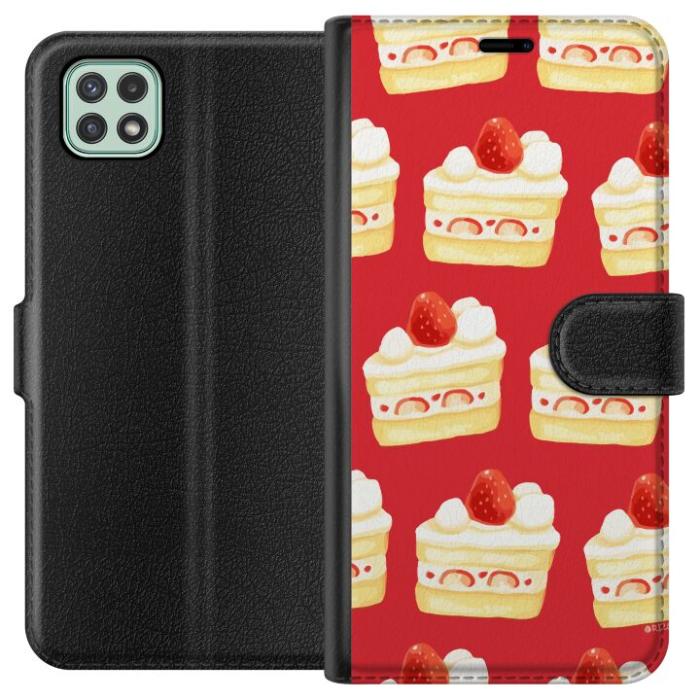 iSecrets - Plånboksfodral till Samsung Galaxy A22 5G med Tårta