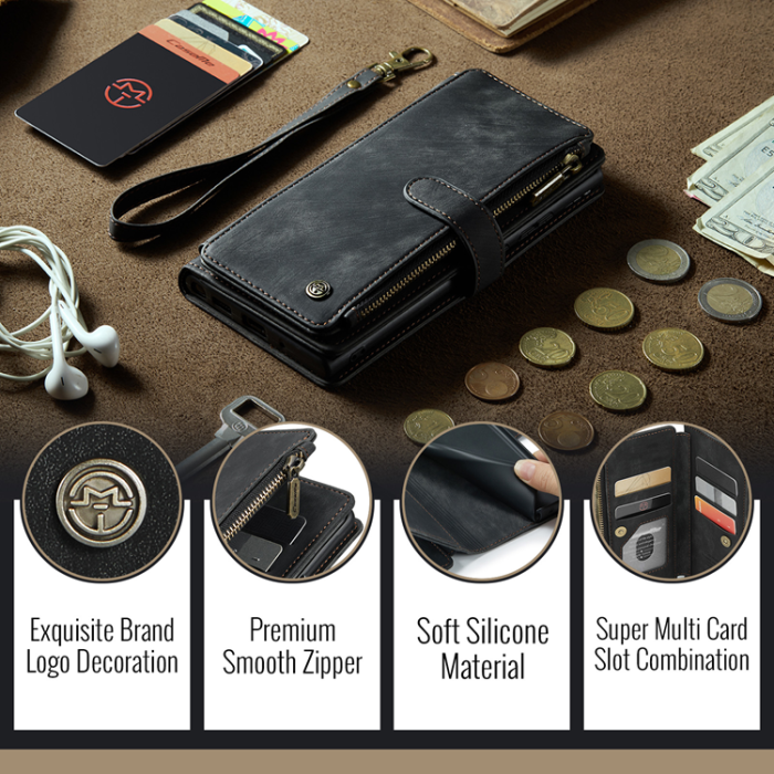 Caseme - CASEME Google Pixel 10 Pro/10 Plånboksfodral Zipper C30 - Svart