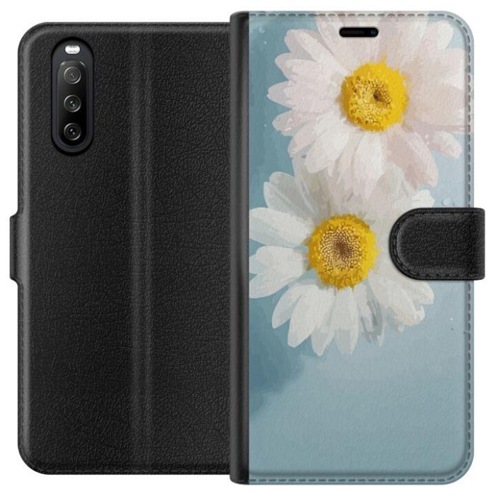 iSecrets - Plånboksfodral till Sony Xperia 10 III med Sommarblommor