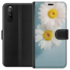 Gustaf - Pl&aring;nboksfodral till Sony Xperia 10 III med Sommarblommor