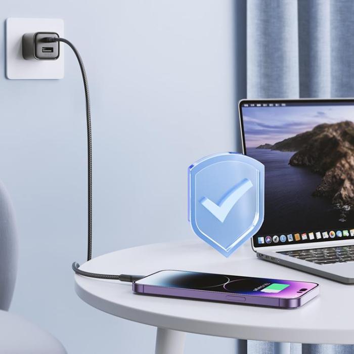 Joyroom - Joyroom Surpass USB-C till Lightning kabel 20W 3m - Svart