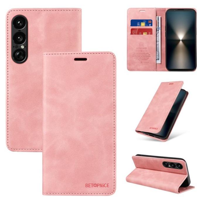 BETOPNICE - BETOPNICE Sony Xperia 1 VII Plånboksfodral RFID - Rosa